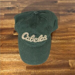 Cabela’s Green Embroidered Logo Baseball Hat Adjustable Size
